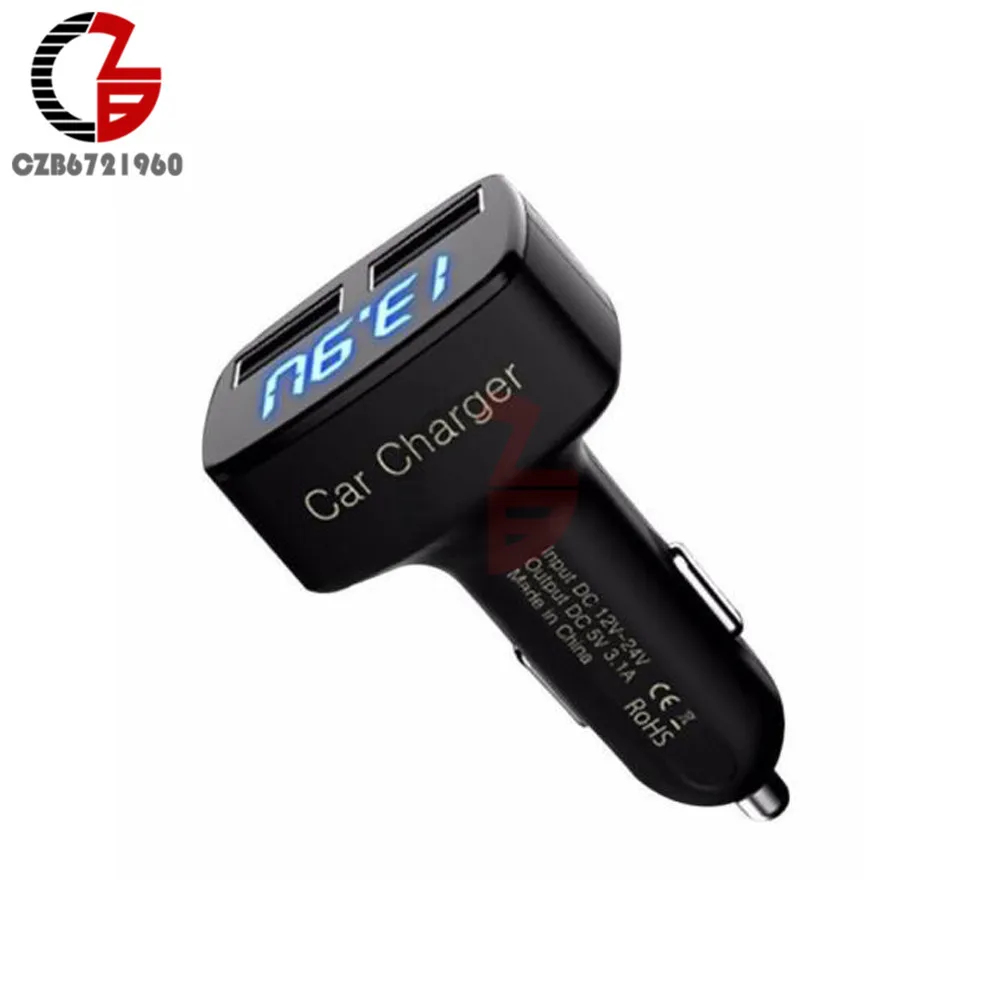 Dual USB Car Charger 5V 3.1A Display Voltage Current Charger Temperature Monitor Adapter for Car Tablet Smart Phone
Dual USB Car Charger 5V 3.1A Display Voltage Current Charger Temperature Monitor Adapter for Car Tablet Smart Phone