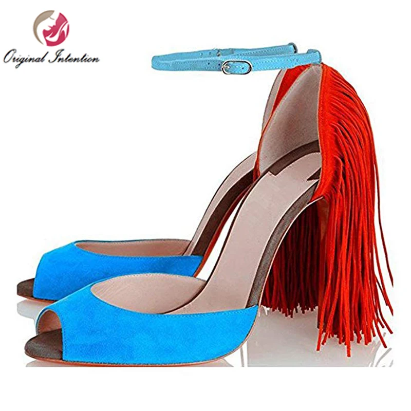 Original Intention Fashion Women Sandals Fringe Peep Toe Stiletto High Heels Sandals Summer Buckle Shoes Woman 4 Colors Sandalia
Original Intention Fashion Women Sandals Fringe Peep Toe Stiletto High Heels Sandals Summer Buckle Shoes Woman 4 Colors Sandalia
