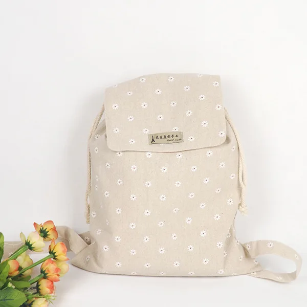 YILE Handmade Cotton Linen Draw String Backpack Student Book Bag White Daisy WF06 SS
YILE Handmade Cotton Linen Draw String Backpack Student Book Bag White Daisy WF06 SS