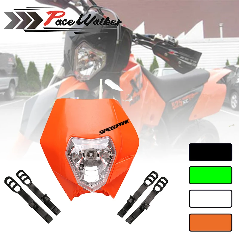 12v 35W 4 color Motorcycle Dirt Bike Motocross Supermoto Universal Headlight Fairing for KTM SX EXC
12v 35W 4 color Motorcycle Dirt Bike Motocross Supermoto Universal Headlight Fairing for KTM SX EXC