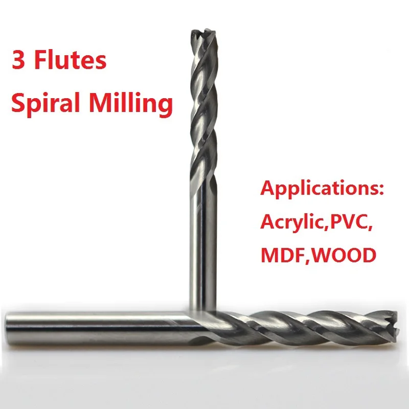 1pc 3.175mm SHK Three Flutes Spiral Milling Engraving Cutters Solid Carbide Cutting Bits 3 Flutes Spiral Tools 4 /6 mm Shank
1pc 3.175mm SHK Three Flutes Spiral Milling Engraving Cutters Solid Carbide Cutting Bits 3 Flutes Spiral Tools 4 /6 mm Shank