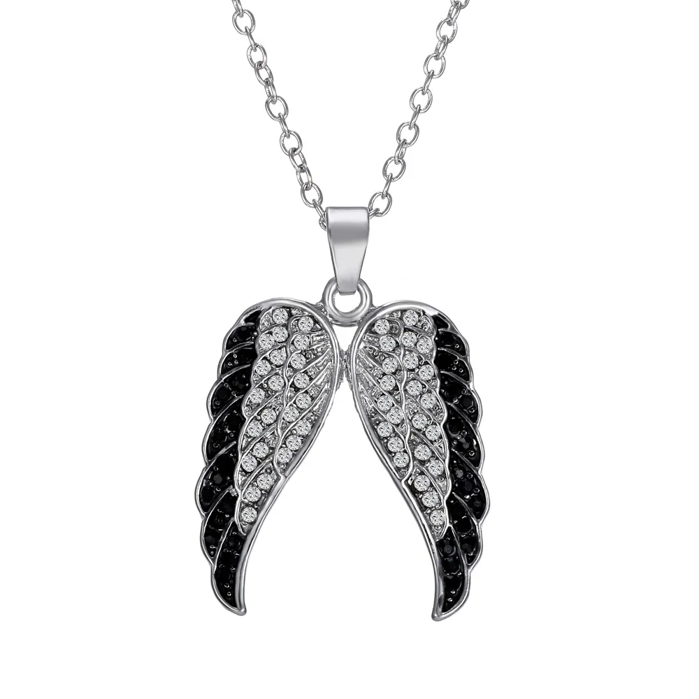 Fashion Angel's Crystal Wings Necklace For Women Wedding Pendant Chain Jewelry Gift Black Silver Color Wings
Fashion Angel's Crystal Wings Necklace For Women Wedding Pendant Chain Jewelry Gift Black Silver Color Wings