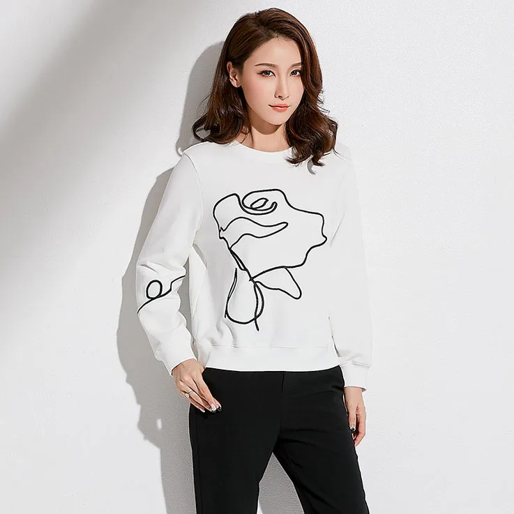 High Quality Women Hoodies Sweatshirts embroidery Women Long Sleeve Pullovers O-neck Hooded Sweatshirt Tracksuit Pull Femme
High Quality Women Hoodies Sweatshirts embroidery Women Long Sleeve Pullovers O-neck Hooded Sweatshirt Tracksuit Pull Femme