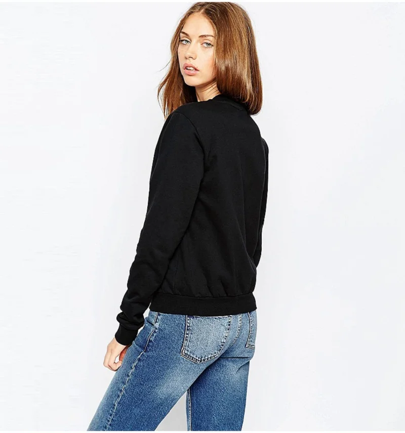 2018 Fashion Simple Style Women Zipper bomber Black jacket Casual Coat Punk Outwear
2018 Fashion Simple Style Women Zipper bomber Black jacket Casual Coat Punk Outwear