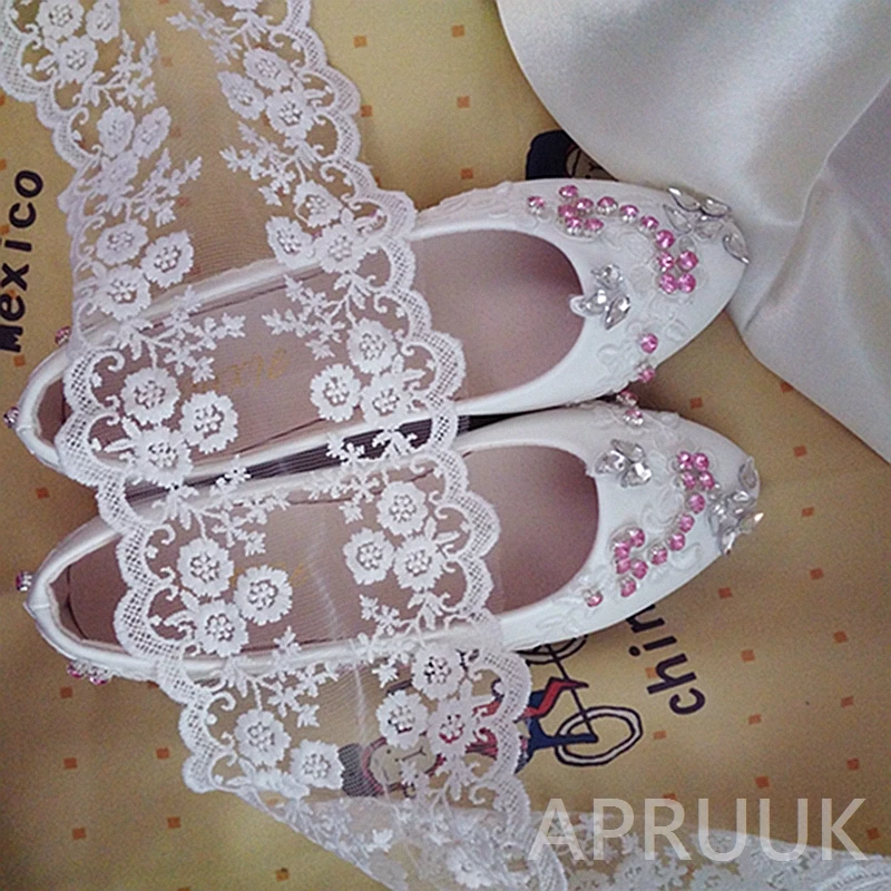 Luxury pink crystal lace flats shoes for woman handmade big small size plus size women bridal wedding party ceremoney girls shoe
Luxury pink crystal lace flats shoes for woman handmade big small size plus size women bridal wedding party ceremoney girls shoe