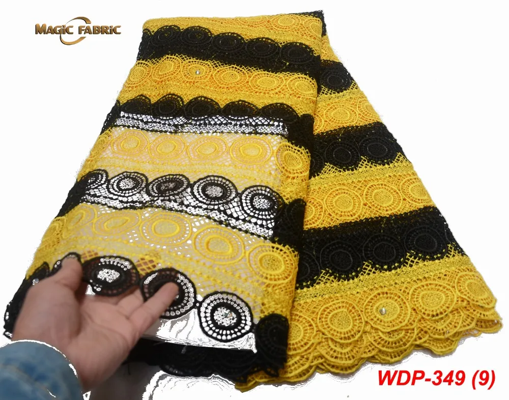 Hot Sale Nigerian Water soluble lace fabric High Quality Swiss African Guipure Lace Fabric 5 yards For Party Dress WDP-349
Hot Sale Nigerian Water soluble lace fabric High Quality Swiss African Guipure Lace Fabric 5 yards For Party Dress WDP-349