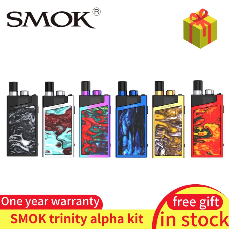 Оригинальный комплект системы SMOK Trinity Alpha Pod с 1000 мАч встроенной батареей 2 8 мл