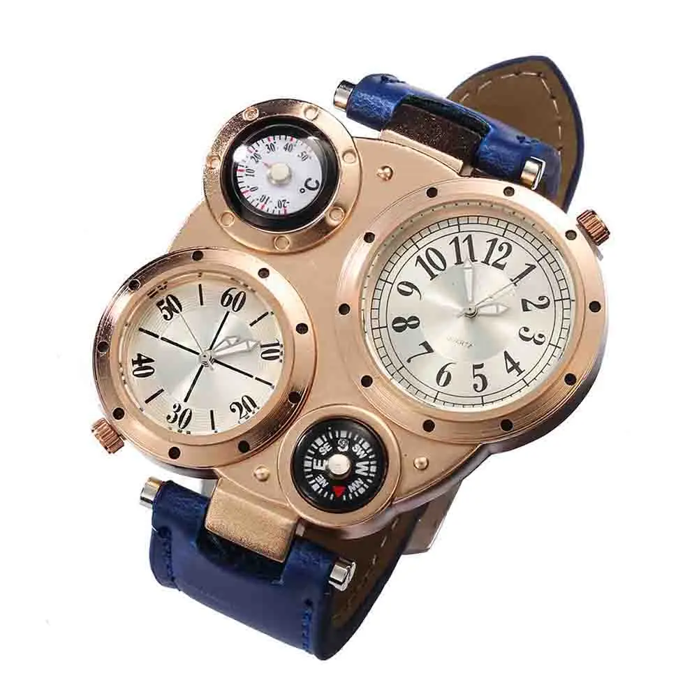 Men Chic Dual Movement Quartz Waterproof Outdoor Thermometer Compass Wrist Watch Relojes
Men Chic Dual Movement Quartz Waterproof Outdoor Thermometer Compass Wrist Watch Relojes