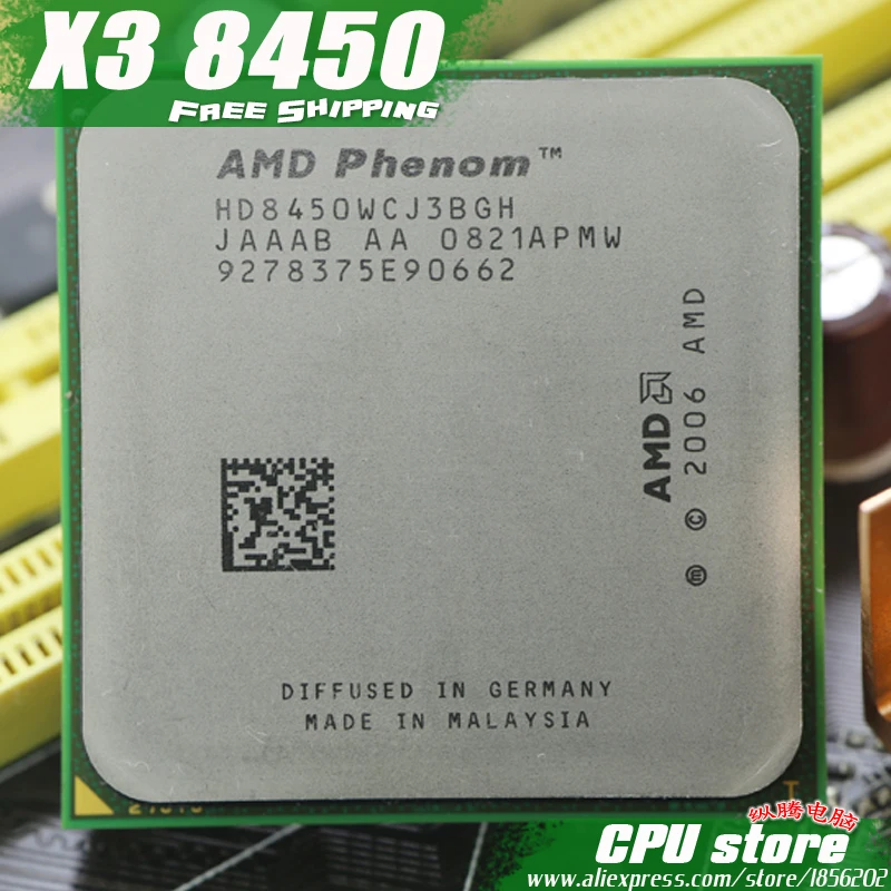 Трехъядерный Процессор AMD Phenom X3 8450 2 1 ГГц разъем AM2/AM2 + 3 5-контактный ЦПУ 95 Вт L3 = м