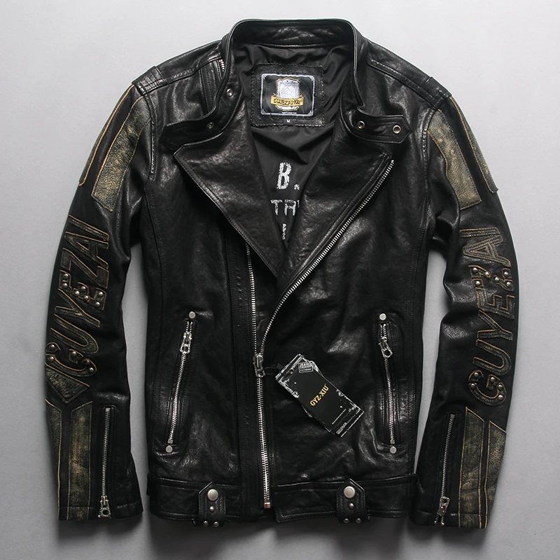2019 Высокая мода Лоскутная Мужская мотоциклетная куртка slim fit с надписью rivat mortorcycle