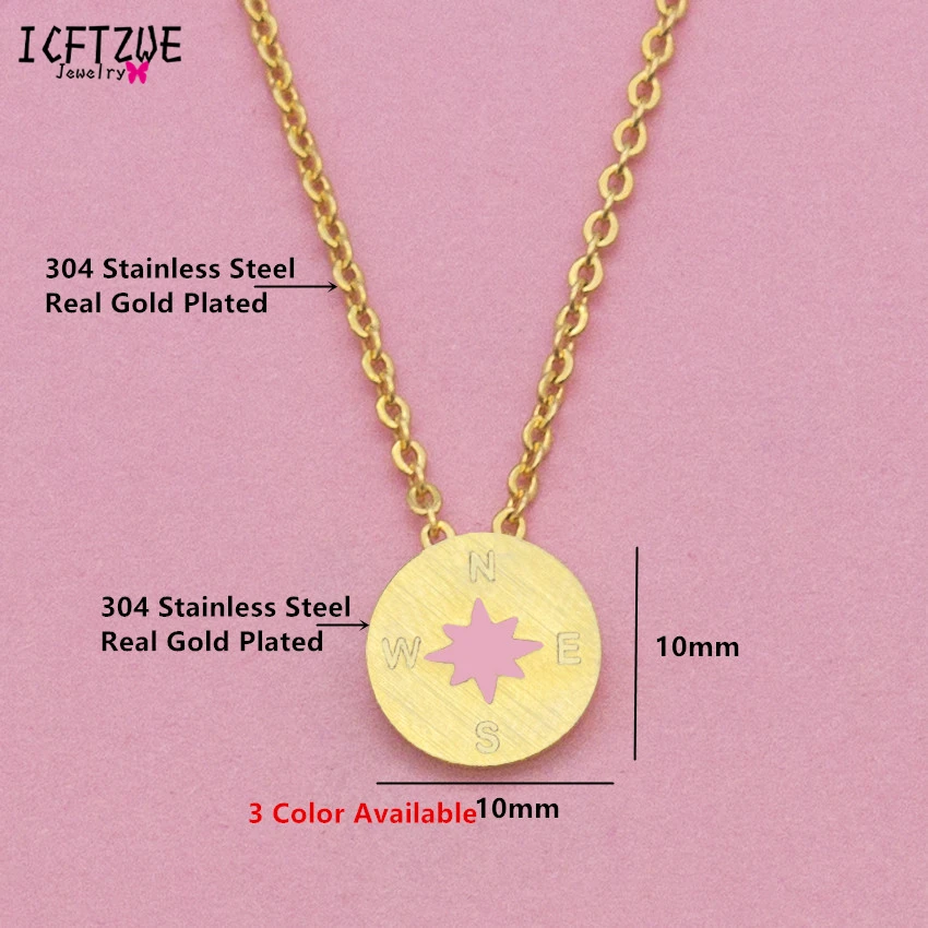 Vintage Jewelry Chain Pendant Simple Coin Mujer Bijoux Compass Necklace Stainless Steel Gold Ketting Vrouwen Travel Accessories
Vintage Jewelry Chain Pendant Simple Coin Mujer Bijoux Compass Necklace Stainless Steel Gold Ketting Vrouwen Travel Accessories