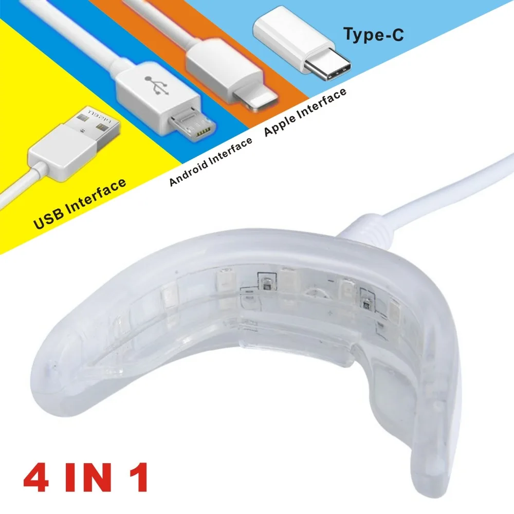 Efficient Cold Blue Light LED Tooth Whitening Kit Dental Instrument Iine Phone Interfaces 4 Ports Included 1 pcs Teeth Gel
Efficient Cold Blue Light LED Tooth Whitening Kit Dental Instrument Iine Phone Interfaces 4 Ports Included 1 pcs Teeth Gel
