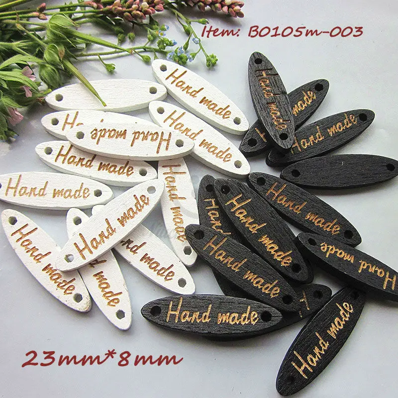 250pcs White / Black Horse eyes Handmade wood Signs Buttons 23mm*8mm laser letter 'handmade' signs for Diy craft materials
250pcs White / Black Horse eyes Handmade wood Signs Buttons 23mm*8mm laser letter 'handmade' signs for Diy craft materials