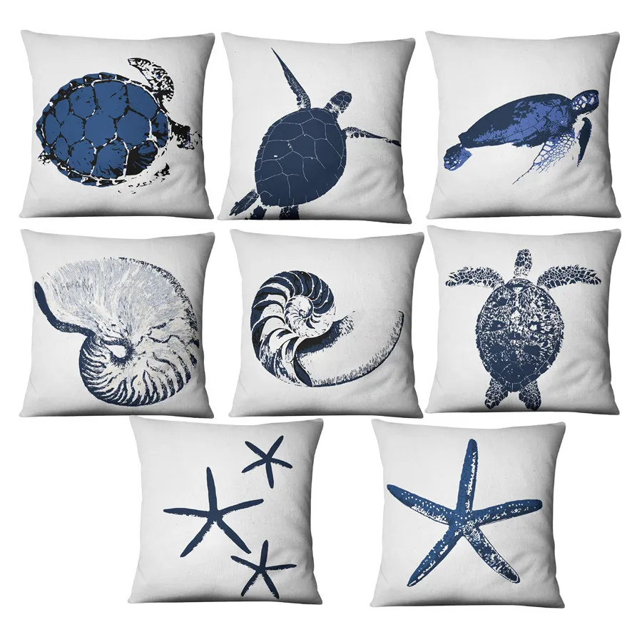 Marinr Ocean Style Sea turtle Throw Pillow turtle Cushion Cover Home Decor Blue Printed Linen Square Home Decor Pillowcase
Marinr Ocean Style Sea turtle Throw Pillow turtle Cushion Cover Home Decor Blue Printed Linen Square Home Decor Pillowcase