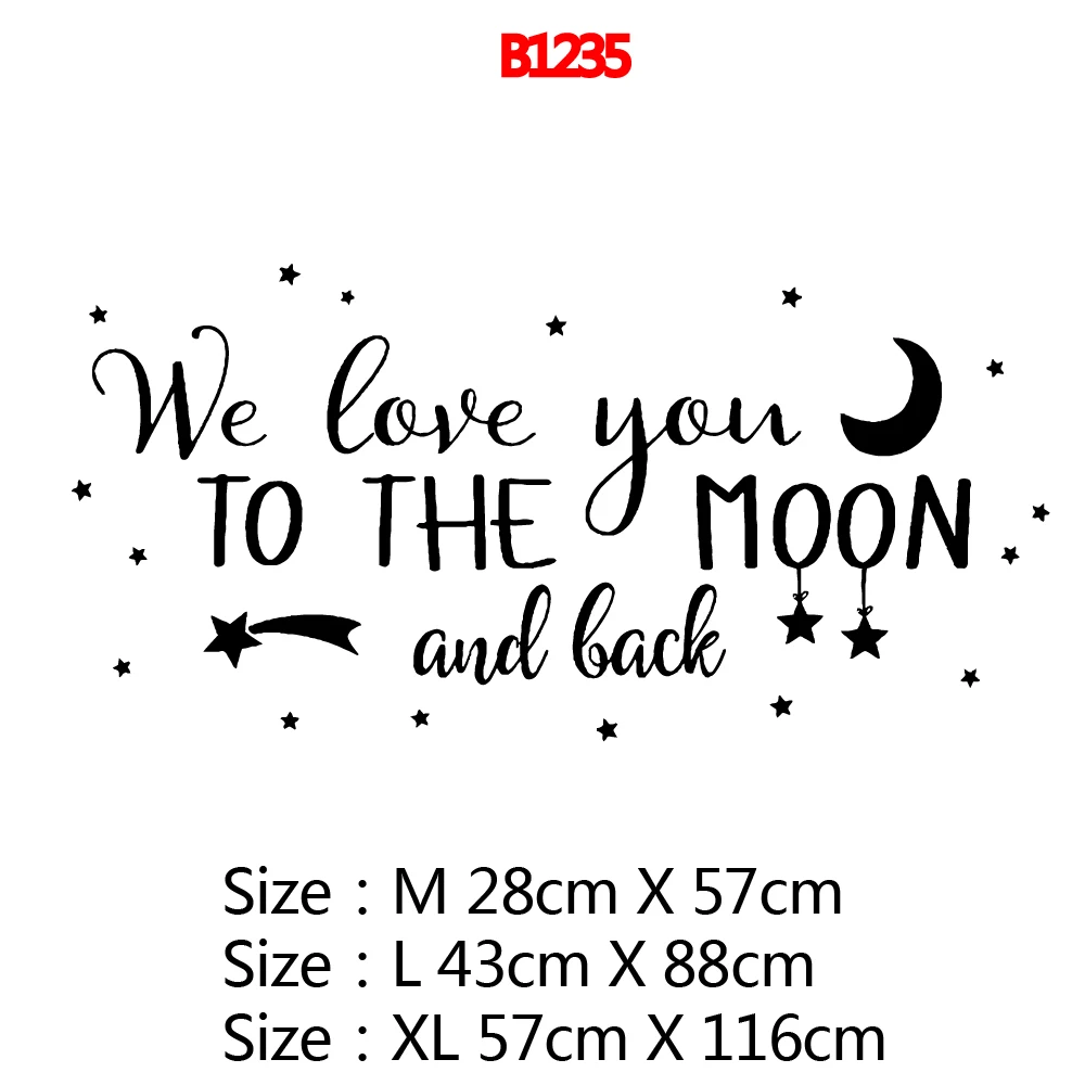 Cartoon moon Wall Sticker Decal Home Decor Children House Stickers Waterproof Wallpaper | Дом и сад