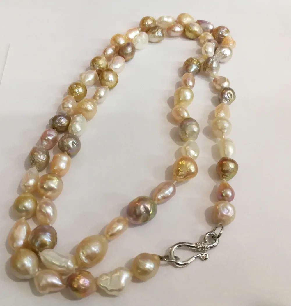 Women Jewelry 100cm 40'' necklace 9x11mm Bright colorful mixed pearl baroque handmade Real cultured freshwater pearl gift
Women Jewelry 100cm 40'' necklace 9x11mm Bright colorful mixed pearl baroque handmade Real cultured freshwater pearl gift