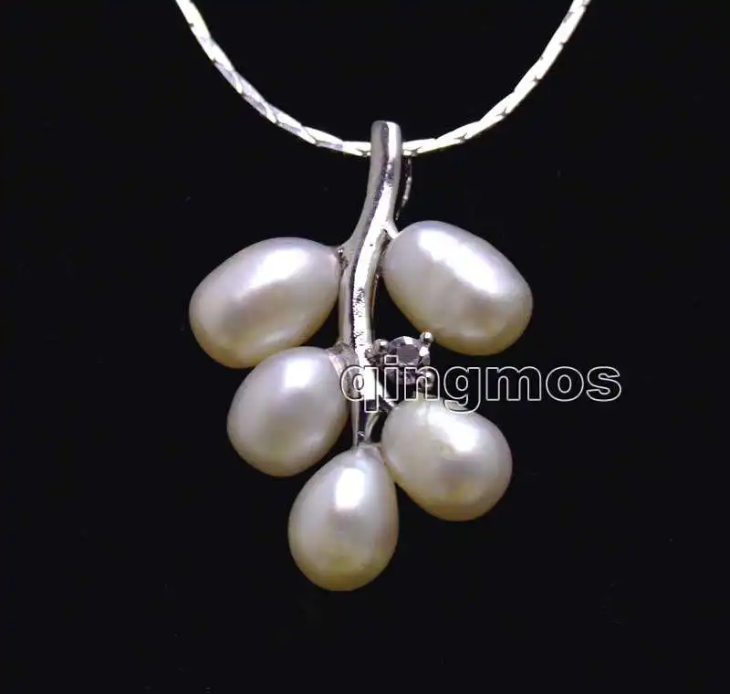 6-7mm White Rice Natural Pearl with 18*28mm Grape Pendant free 17" Silver plated Chain-nec6235 Wholesale/retail Free ship
6-7mm White Rice Natural Pearl with 18*28mm Grape Pendant free 17" Silver plated Chain-nec6235 Wholesale/retail Free ship
