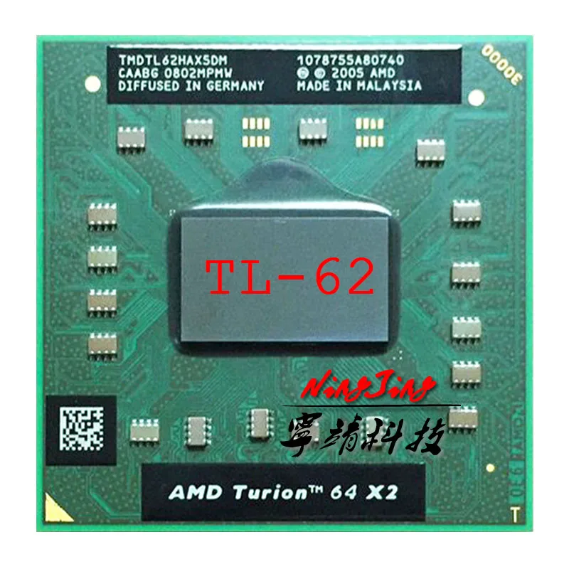 Мобильный процессор AMD Turion 64 X2 TL 62 TL62 2 1 ГГц двухъядерный с двумя потоками TMDTL62HAX5DM