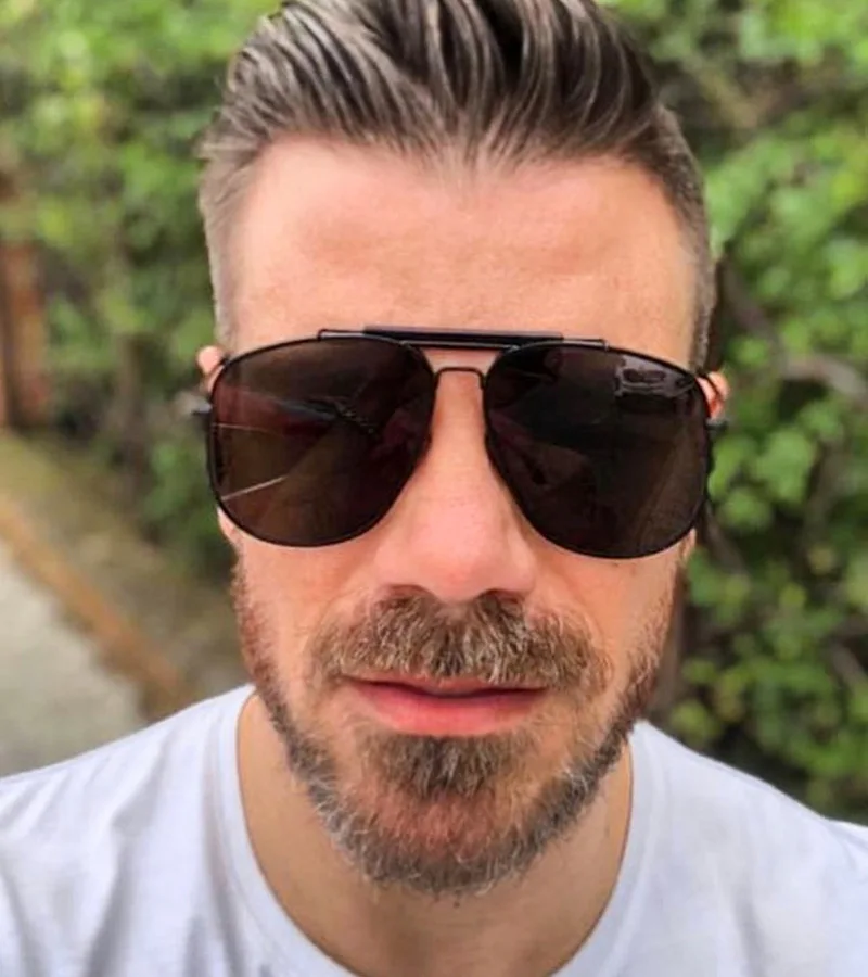 Luxury brand design Fashion Classic Pilot Style ocean lens Sunglasses Men Vintage Brand Design Sun Glasses Oculos 93319 | Аксессуары для