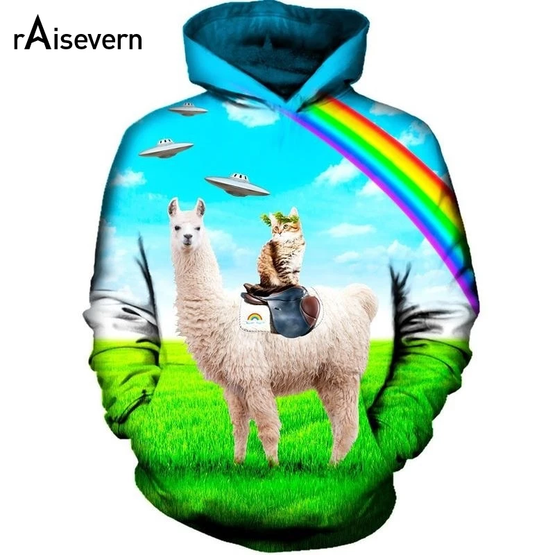 Raisevern Cute Rainbow Llama Cat Hoodie Sweatshirts Fashion Men Women Casual Tracksuits Hooded Pullovers Plus Size Drop Shipping
Raisevern Cute Rainbow Llama Cat Hoodie Sweatshirts Fashion Men Women Casual Tracksuits Hooded Pullovers Plus Size Drop Shipping