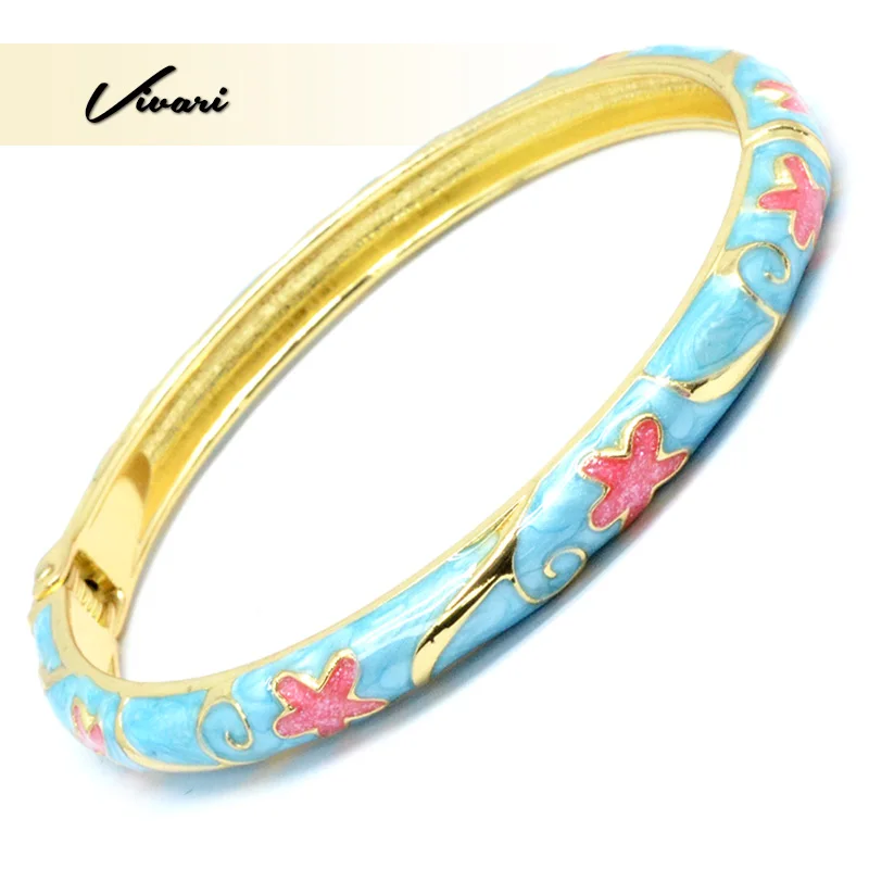 Vivari Trendy Copper Bracelets Metal 2 Types Bangles For Women Flower Round Enamel Pattern Wristband Jewelry
Vivari Trendy Copper Bracelets Metal 2 Types Bangles For Women Flower Round Enamel Pattern Wristband Jewelry
