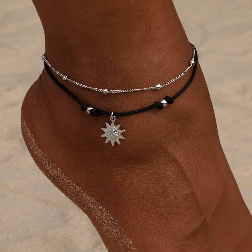MAXX Vintage Boho Multi Layer Beads Anklets For Women Fashion Sun Pendent Anklet Cotton Handmade Chain Foot Party Jewelry Gift
MAXX Vintage Boho Multi Layer Beads Anklets For Women Fashion Sun Pendent Anklet Cotton Handmade Chain Foot Party Jewelry Gift