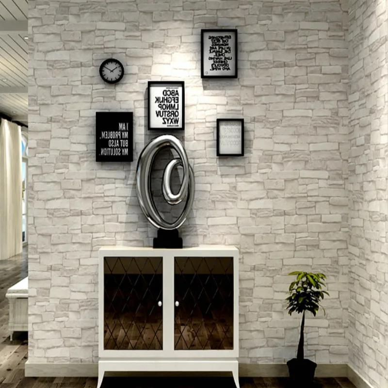 Cream White Vintage Stone Brick Wallpaper For Walls Roll Faux 3D Wallpapers For Living Room Restaurant non woven Wall Paper
Cream White Vintage Stone Brick Wallpaper For Walls Roll Faux 3D Wallpapers For Living Room Restaurant non woven Wall Paper