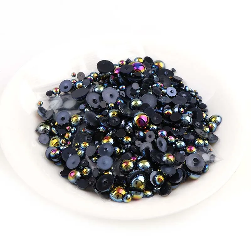 1000pcs Mixed size Imitation Pearls Half Round Flatback Shiny Black Beads Nail Art DIY Rinestone Decoration Manicure Tools
1000pcs Mixed size Imitation Pearls Half Round Flatback Shiny Black Beads Nail Art DIY Rinestone Decoration Manicure Tools