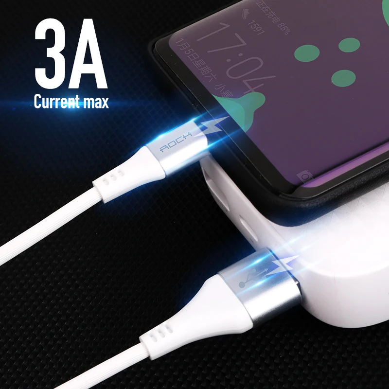 ROCK usb type C кабель для Xiaomi Redmi Note 7 USB samsung Galaxy QC3.0 Быстрая зарядка зарядное устройство