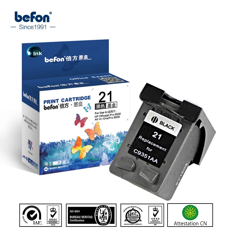 befon Re-manufactured 21XL black ink Cartridge Replacement for HP21 HP 21 XL for Deskjet D2330 2330 D2360 2460 4315 F310 F4135
befon Re-manufactured 21XL black ink Cartridge Replacement for HP21 HP 21 XL for Deskjet D2330 2330 D2360 2460 4315 F310 F4135