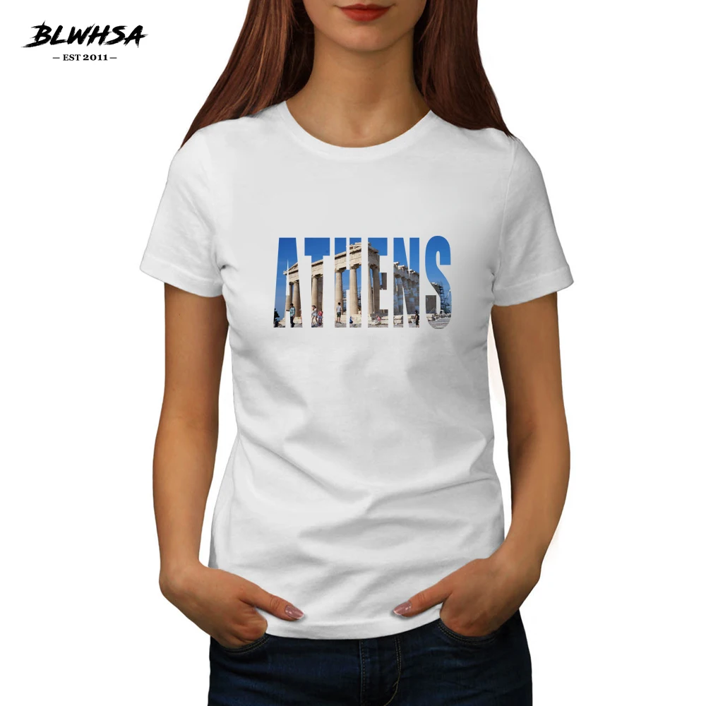 BLWHSA New Athens Printed T Shirt Women Greece City Athens Fashion Print Female T Shirts European City Summer T-Shirt
BLWHSA New Athens Printed T Shirt Women Greece City Athens Fashion Print Female T Shirts European City Summer T-Shirt