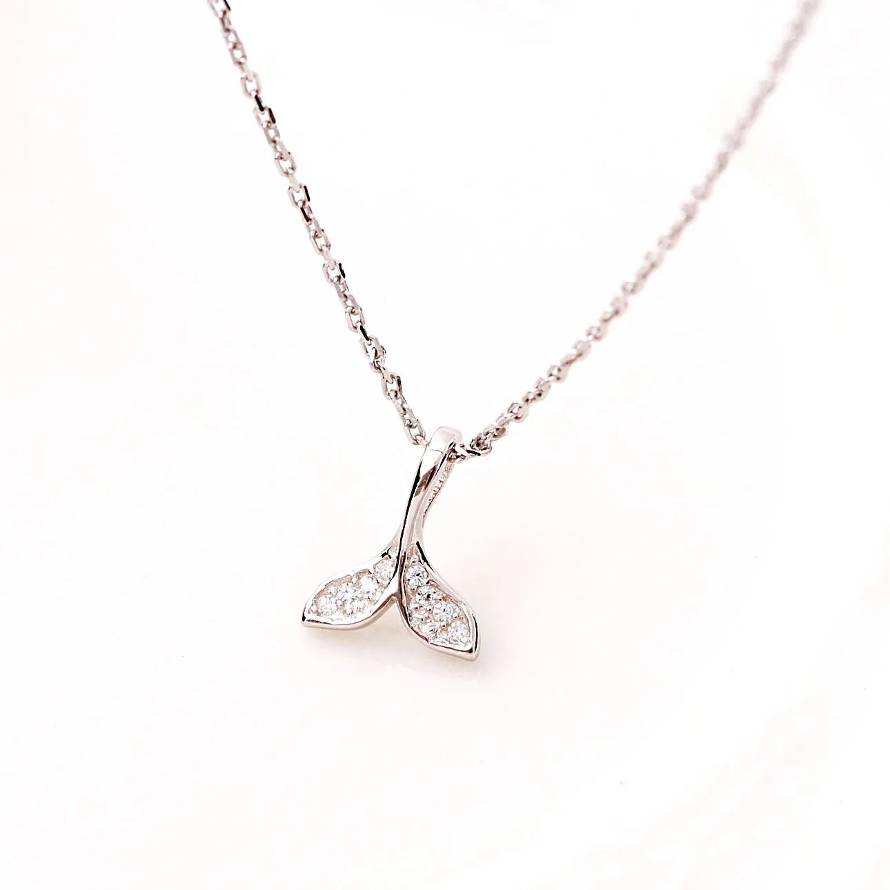 Женское Ожерелье с кулоном русалка из серебра 100% пробы|necklace women|cz necklacechain pendant |