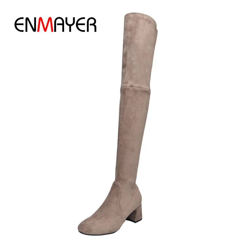 ENMAYER Round Toe Over-the-Knee Square Heel Slip-On Boots Women Shoes Woman Botas Mujer Invierno Size34-43 ZYL1633
ENMAYER Round Toe Over-the-Knee Square Heel Slip-On Boots Women Shoes Woman Botas Mujer Invierno Size34-43 ZYL1633