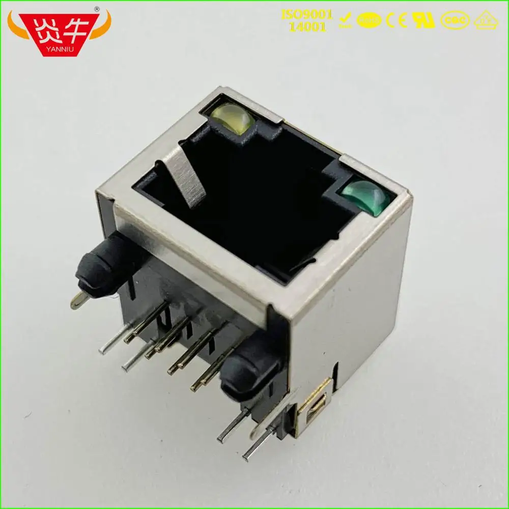 WITH LED LIGHTS RIGHT ANGLE NETWORK SOCKET RJ45 8P8C CABLE INTERFACE CRYSTAL HEAD SEAT WITH SHIELDED COPPER SHELL GOLD-PLATED
WITH LED LIGHTS RIGHT ANGLE NETWORK SOCKET RJ45 8P8C CABLE INTERFACE CRYSTAL HEAD SEAT WITH SHIELDED COPPER SHELL GOLD-PLATED