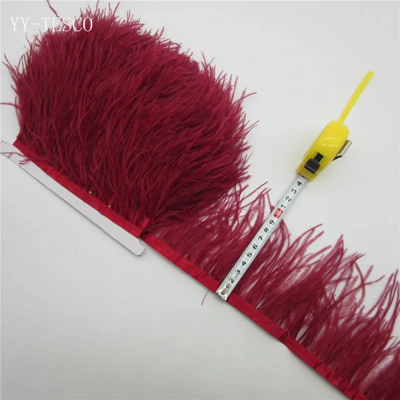 Dyed burgundy Natural ostrich feather strips height 8-11cm feather Trimming wedding party dress decoration craft plume
Dyed burgundy Natural ostrich feather strips height 8-11cm feather Trimming wedding party dress decoration craft plume