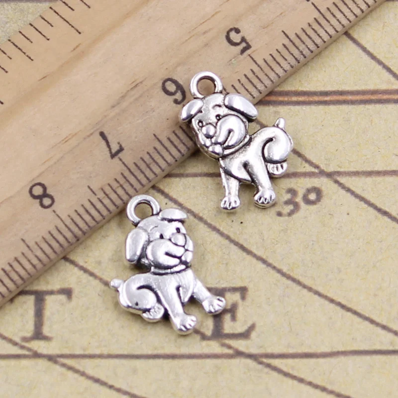 25pcs Charms Lovely Dog 17x12mm Antique Silver Color Pendants Making DIY Handmade Tibetan Finding Jewelry For Bracelet
25pcs Charms Lovely Dog 17x12mm Antique Silver Color Pendants Making DIY Handmade Tibetan Finding Jewelry For Bracelet