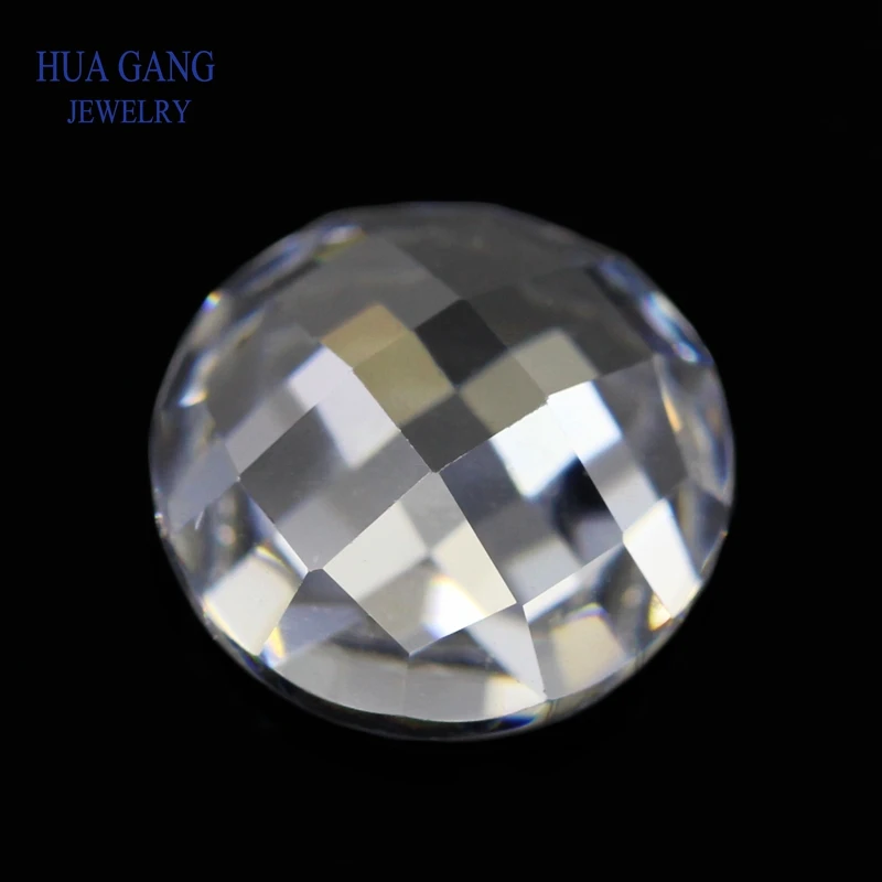 White Cubic Zirconia Stone Round Shape Flat Bottom Checkerboard Cut Loose CZ Stone Synthetic Gems For Jewelry 3~10mm
White Cubic Zirconia Stone Round Shape Flat Bottom Checkerboard Cut Loose CZ Stone Synthetic Gems For Jewelry 3~10mm