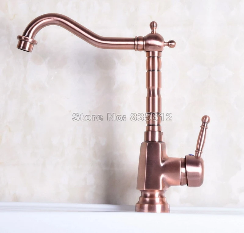 Antique Red Copper Swivel Spout Kitchen Sink & Bathroom Basin Faucet / Single Handle Mixer tap Deck Mounted Single Hole Wnf253
Antique Red Copper Swivel Spout Kitchen Sink & Bathroom Basin Faucet / Single Handle Mixer tap Deck Mounted Single Hole Wnf253