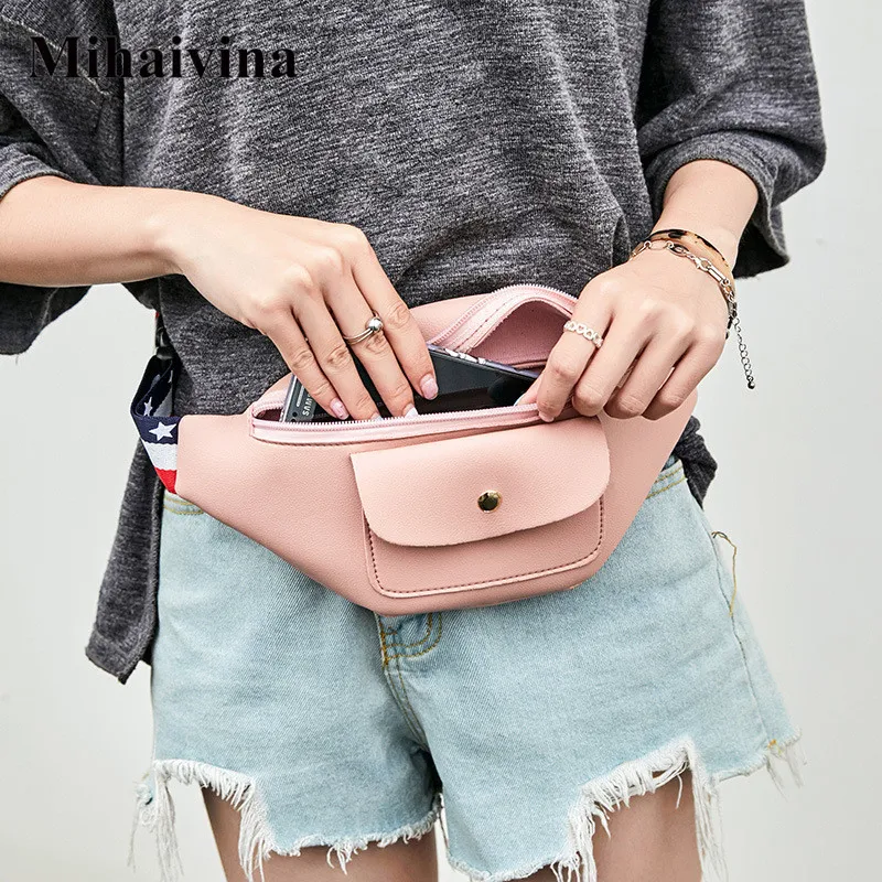 Mihaivina Fanny Pack Women Waist Pack Belt Pouch Female Waist Belt Bag PU Leather Travel Chest Bags Cashier Bolsa For Iphone8+
Mihaivina Fanny Pack Women Waist Pack Belt Pouch Female Waist Belt Bag PU Leather Travel Chest Bags Cashier Bolsa For Iphone8+