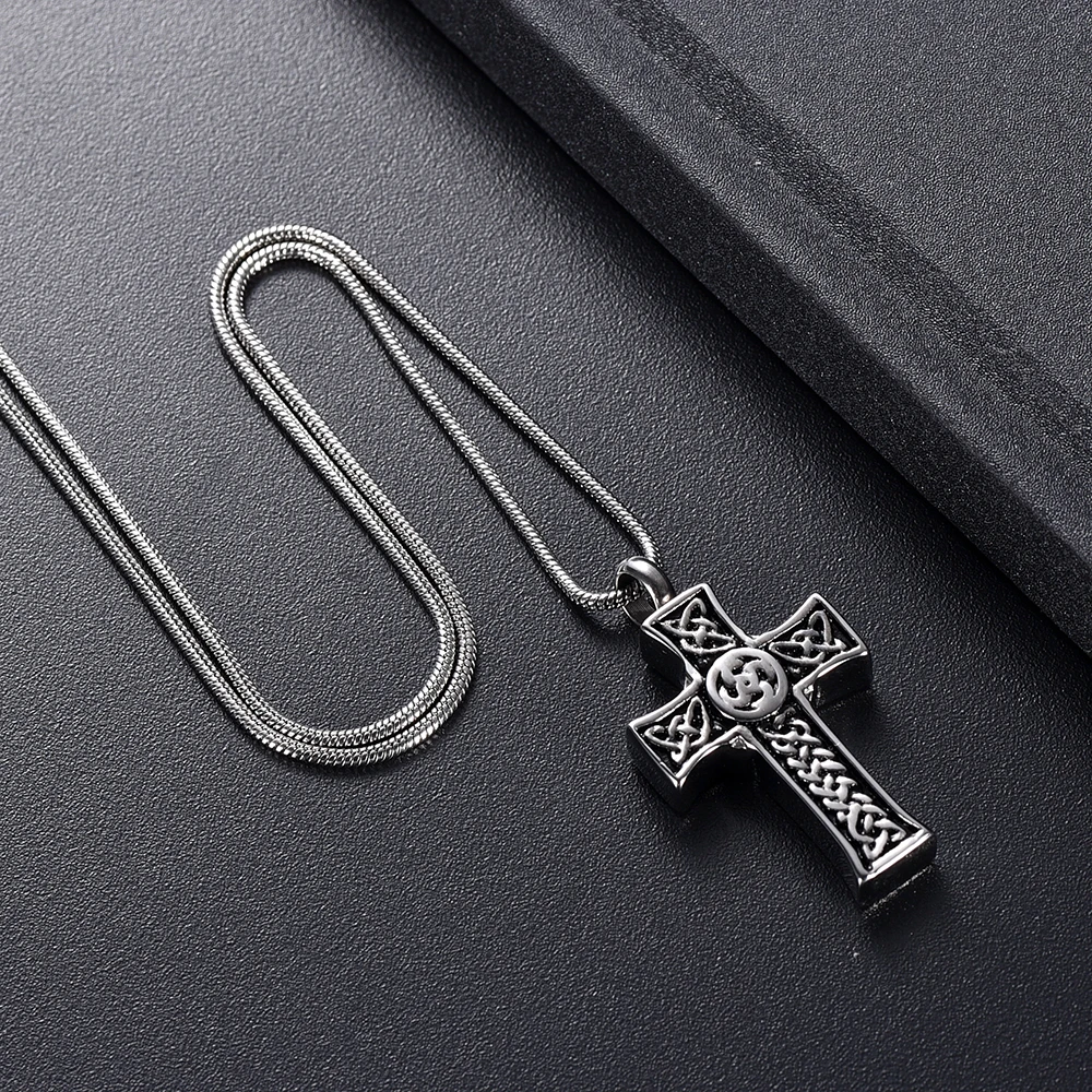 JJ9975 Knot Cross Cremation Jewelry Keepsakes Necklace Stainless Steel Memorial Urn Pendant For Women Men With Free Funnel Kits
JJ9975 Knot Cross Cremation Jewelry Keepsakes Necklace Stainless Steel Memorial Urn Pendant For Women Men With Free Funnel Kits