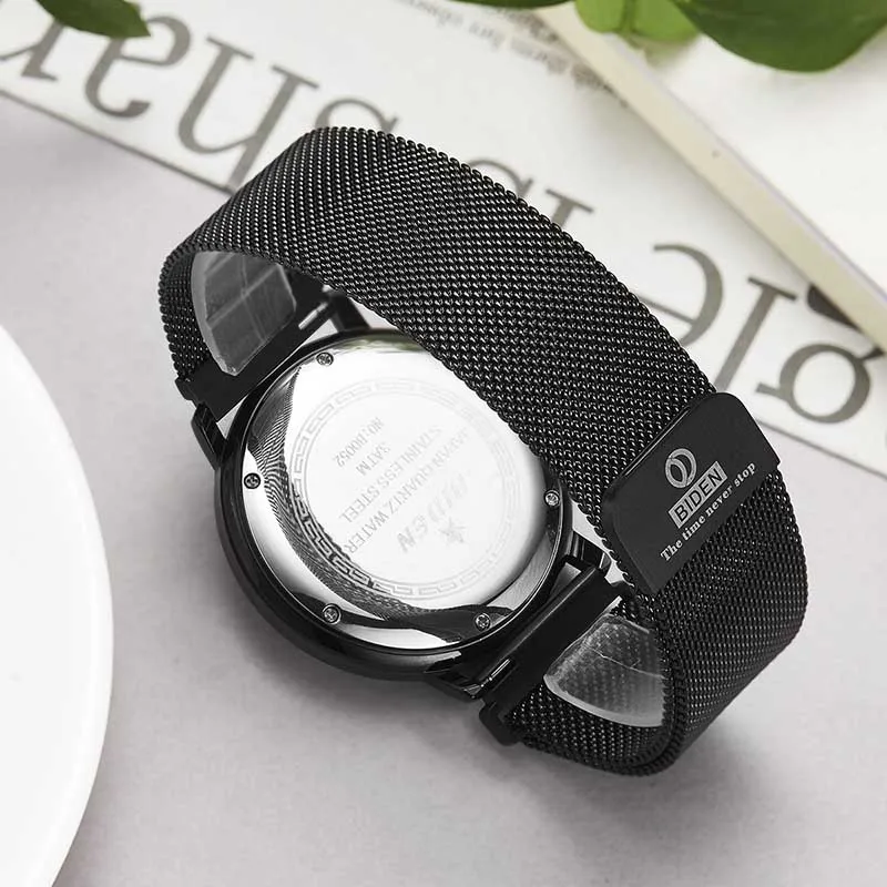 Watch Men BIDEN New Top Luxury Brand Mens Watches Ultra Thin Stainless Steel Mesh Band Quartz Watch Fashion casual Wrist watch
Watch Men BIDEN New Top Luxury Brand Mens Watches Ultra Thin Stainless Steel Mesh Band Quartz Watch Fashion casual Wrist watch