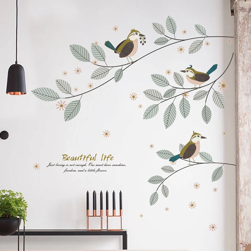 Leaves And Birds Living Room Decoration Wall Stickers Vinyl DIY Bedroom Home Decor Removable Wall Sticker Poster Modern Art
Leaves And Birds Living Room Decoration Wall Stickers Vinyl DIY Bedroom Home Decor Removable Wall Sticker Poster Modern Art