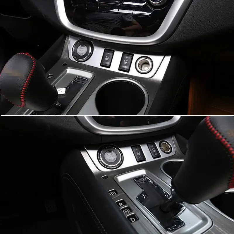 

BBQ@FUKA New Car Interior 1 PC ABS Sliver Color Car Center Console Cigarette Lighter Panel Cover Trim For 2015 Nissan Murano