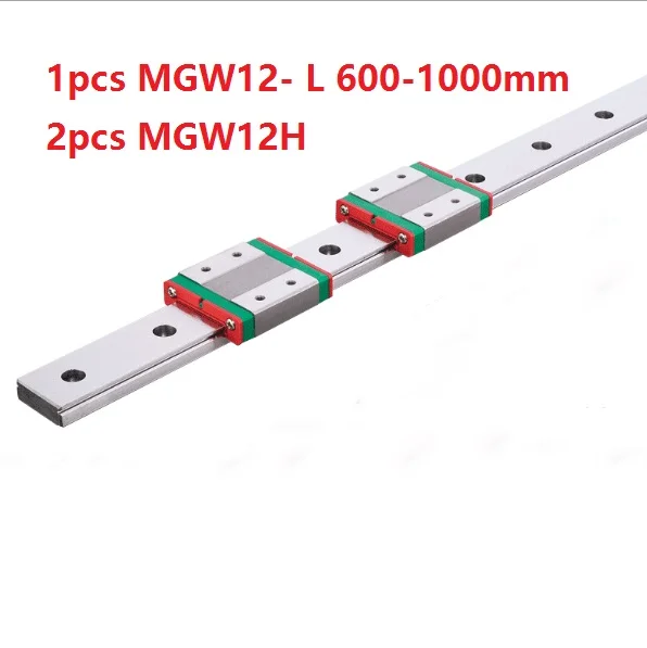 1pcs 100% Original HIWIN linear guide/rail MGW12 -L 600mm/700mm/800mm/900mm/1000mm + 2pcs MGW12H Mini blocks for CNC parts
1pcs 100% Original HIWIN linear guide/rail MGW12 -L 600mm/700mm/800mm/900mm/1000mm + 2pcs MGW12H Mini blocks for CNC parts