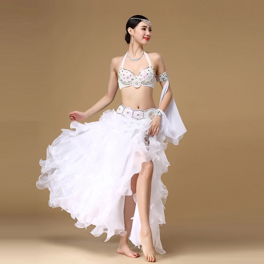 2018 New Performance Belly Dance Costumes White 2pcs(Beeding Bra&Belt) 3pcs Include Skirt Silk Fan Danca Danza Dancer Del
2018 New Performance Belly Dance Costumes White 2pcs(Beeding Bra&Belt) 3pcs Include Skirt Silk Fan Danca Danza Dancer Del