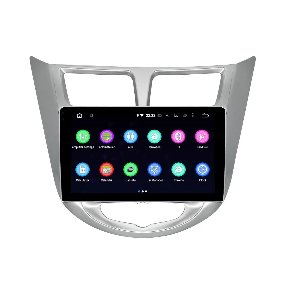 9" 4GB+64GB DSP For Solaris Verna Accent Car Head Unit Touch Screen GPS Navi Wifi Rear Camera Android 8.1 Car Radio 
9" 4GB+64GB DSP For Solaris Verna Accent Car Head Unit Touch Screen GPS Navi Wifi Rear Camera Android 8.1 Car Radio