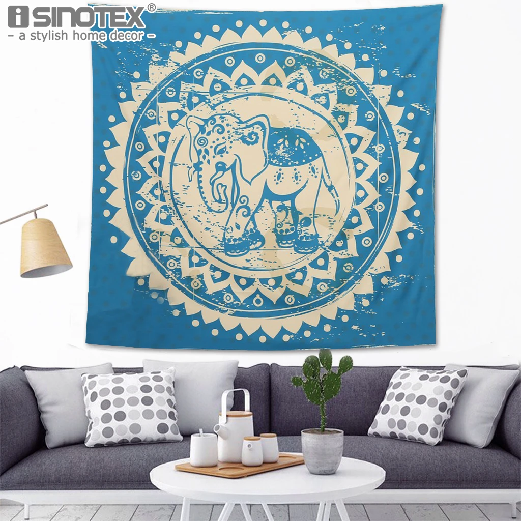

Polyester Tapestry Woven Plain Printed Indian Elephant Wall Hanging Blanket Beach Towel Tablecloth Bedspread Yoga Mat 145*145cm