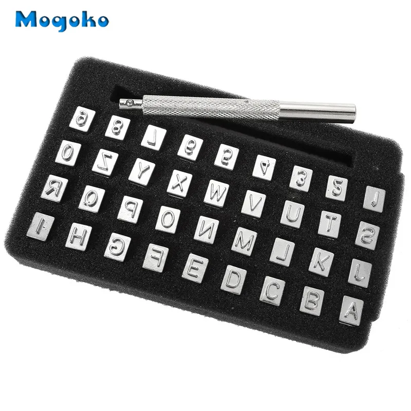 Mogoko New 26 Letters Alphabet & 10 Numbers Imprinted Metal Leather Punching Tools for Leather Belt Bag Hat Shoes Craft Marking
Mogoko New 26 Letters Alphabet & 10 Numbers Imprinted Metal Leather Punching Tools for Leather Belt Bag Hat Shoes Craft Marking