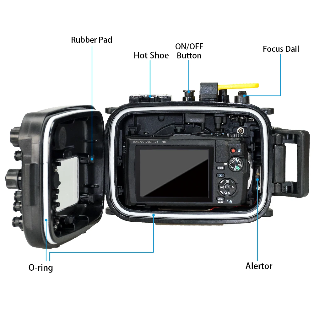 195FT/60M Водонепроницаемый подводный Корпус Камера Дайвинг чехол для Olympus TG 4 TG4 TG3 3 5
