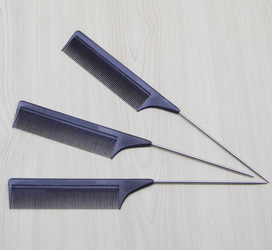 High temperature resistance hair comb high quality, professional hairdressing and beauty comb, steel pointed tail hair comb
High temperature resistance hair comb high quality, professional hairdressing and beauty comb, steel pointed tail hair comb